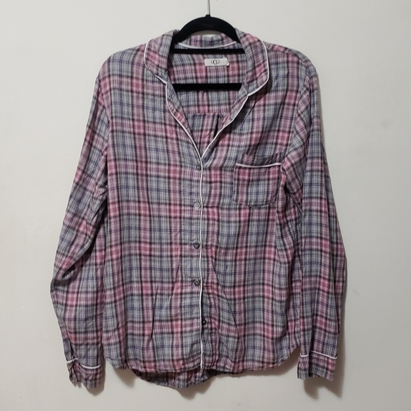 Ugg Raven Flannel  Pajama Set Large - Picture 4 of 10